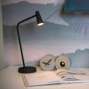 Lucide Stirling - wiederaufladbare Tischleuchte - 30,5 x 14 x 47,5 cm - 3 Stufen Dimmer - 3W dimmbare LED inkl - schwarz