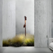 Nova Luce Darma - Gartenpfosten -Ø 10,5 x 122 cm - 13W LED inkl. - IP65 - corten