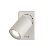 Projectlight Phoebe - Wandaufbaustrahler mit Schalter - 12 x 7 x 11 cm - weiß