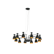 Faro Retro - Hängeleuchte - Ø 132 x 45 cm - schwarz und kupfer