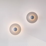 Nova Luce Edem - wandleuchte - Ø 25 x 11 cm - 9W LED inkl. - Bläulich Grau