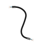 Creative Cables - Flexibler Schlauch mit Textilüberzug - 30 cm - schwarz
