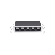 Nova Luce Akira - Einbaustrahler - 14,7 x 4,5 cm - 140 x 37 mm Einbaumaß - 11W LED inkl. - schwarz - warmweiß