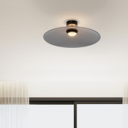 Nova Luce Polifemo - deckenleuchte - Ø 60 x 18,5 cm - 17W LED inkl. - Rauchglas und Sand schwarz