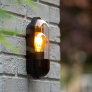 Lucide Capsule - Außenwandleuchte - 8,8 x 9,6 x 24 cm - IP54 - schwarz