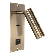 Projectlight Victoria USB - Wandeinbauleuchte - 8 x 16 x 16 cm - Messing antik