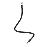 Creative Cables - Flexibler Schlauch mit Textilüberzug - 60 cm - schwarz