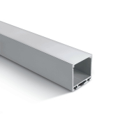 ONE Lichtprofil mit Diffusor - 3,5 x 3,5 cm - 200 cm Länge - Aluminium und Opal