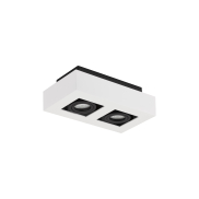 Nova Luce Robin - Aufbaustrahler - 25 x 14,5 x 8,6 cm - weiß und schwarz