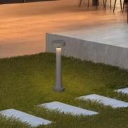 Nova Luce Cram - Gartenpfosten - Ø 11,5 x 50 cm - 5W LED inkl. - IP65 - grau