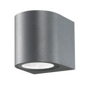 Nova Luce Nero - Außenwandleuchte - 8 x 8 x 7 cm - IP54 - dunkelgrau