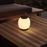 Nova Luce Jigra - tragbare wiederaufladbare Lichtquelle - Ø 16 x 22,8 cm - 2W dimmbare LED inkl. - IP54 - dunkel anthrazit