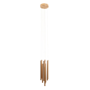Maxlight Organic - Pendelleuchte - Ø 20 x 183 cm - 10 x 1W dimmbare LED inkl - gebürstetes Gold