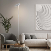 Nova Luce Notos - Stehleuchte - 27 x 205 cm - 30W dimmbar LED inkl. - Sand Weiß