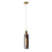 Maxlight Campanila - Hängeleuchte - Ø 11 x 158 cm - Messing und Rauchglas