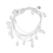 Century Italia Fiesta – 9,27 m Lichterkette, davon 0,6 m Kabel – 15 x E27 (exkl.) – IP44 – weiß