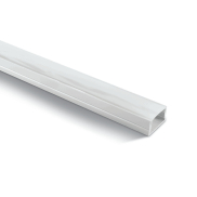ONE Lichtprofil mit Diffusor - 2,3 x 1,4 cm - 200 cm Länge - weiß und opal