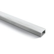 ONE Lichtprofil mit Diffusor - 2,3 x 1,4 cm - 200 cm Länge - Aluminium und Opal