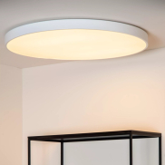 Lucide Unar - Deckenleuchte - Ø 80 x 5 cm - 80W dimmbare LED inkl - 3 Stufen Dimmer - weiß