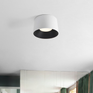 Nova Luce Atil - Deckenleuchte - Ø 50 x 30 cm - 35W LED inkl. - Sand weiß und Schwarz