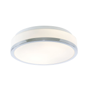 Searchlight Discs - Badezimmer-Deckenleuchte - Ø 29 x 9,5 cm - IP44 - Opal und Chrom