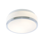 Searchlight Discs - Badezimmer-Deckenleuchte - Ø 23 x 9,5 cm - IP44 - Opal und Chrom