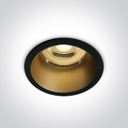 ONE Light Recessed Spots Fixed - Einbaustrahler - Ø 68 mm, Ø 62 mm Einbaugröße - Messing schwarz
