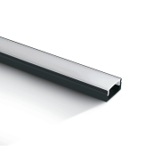 ONE Lichtprofil mit Diffusor - 200 cm - schwarz und opal