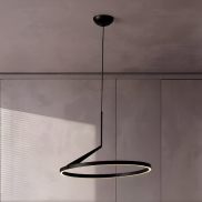 Nova Luce Tilia - Hängelampe - Ø 60 x 250 cm - 31W dimmbar LED inkl. - Sand schwarz