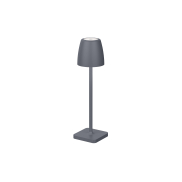 Nova Luce Colt - tischleuchte mit usb-anschluss - Ø 8 x 30 cm - 2W dimmbare LED inkl. - IP54 - basaltgrau
