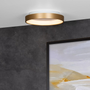 Lucide Vidal - Deckenleuchte - Ø 28 x 6 cm - 21W LED inkl - mattes Gold/Messing.