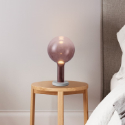 Nova Luce Nostos - Tischleuchte - Ø 20 x 35 cm - 3W dimmbar LED inkl. - braun und gold
