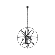 Searchlight Orbit - Pendelleuchte - Ø 80 x 200 cm - mattschwarz