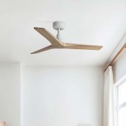 Faro Klim S - Deckenventilator - Ø 92,5 cm - matt Weiß und Kiefer