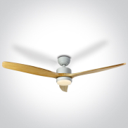ONE Light White Body - Deckenventilator mit Licht und Fernbedienung - Ø 132 x 37 cm - 22W LED inkl. - weiß