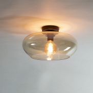 Vico Elevate Glass - Deckenleuchte - Ø 40 x 22 cm - bernsteinfarben