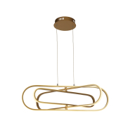 Searchlight Clip - Pendelleuchte - 80 x 120 cm - 53W LED inkl - gold und opal