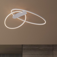 Nova Luce Kiklos - Deckenleuchte - Ø 72 x 30 cm - 42W dimmbar LED inkl. - Sand Weiß