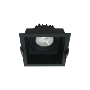 Artdelight Vibs - Einbaustrahler - 90 x 90 mm, Ø 80 mm Einbaumaß - 10W dimmbare LED inkl - IP44 - schwarz