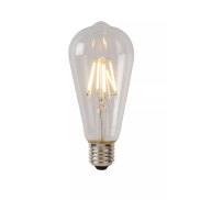 Lucide LED Klasse B Glühlampe - Ø 6,4 x 14,6 cm - E27 - 7W dimmbar - 2700K - transparent