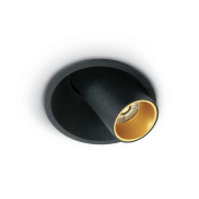 ONE Light Recessed COB Cylinders - Einbaustrahler - Ø 9,1 x 9 cm - 7W dimmbare LED inkl. - schwarz