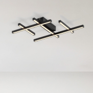 Nova Luce Pace - Deckenleuchte - 58 x 8 x 41 cm - 42W dimmbar LED inkl. - Sand schwarz