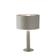 Searchlight London - Tischleuchte - Ø 38 x 63 cm - silber und taupe