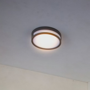 Lutec Rola - Außen-Decken-/Wandleuchte - Ø 18,3 x 4,8 cm - 13W LED inkl. - IP54 - schwarz