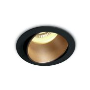ONE Light Chill Out - Einbaustrahler - Ø 79 mm, Ø 72 mm Einbaugröße - schwarz und Messing