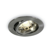 ONE Light Lock Ring GU10 Range - Einbaustrahler - Ø 94 mm, Ø 82 mm Einbaumaß - Chrom gebürstet