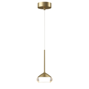 Artdelight Phoenix - Pendelleuchte - Ø 11,6 x 208,2 cm - 7W dimmbar inkl. LED - gebürstetes Gold