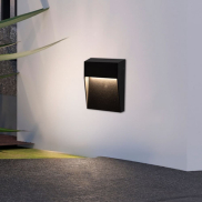 Nova Luce Fem - Außenwandleuchte - Ø 16 x 16 x 2,7 cm - 5W LED inkl. - IP54 - Sand schwarz