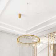Nova Luce Stellar - Hängelampe - Ø 80 x 150 cm - 31W dimmbar LED inkl. - gold
