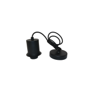 Artdelight Rosario - Pendelset für Ø 20 cm - 150 cm - schwarz